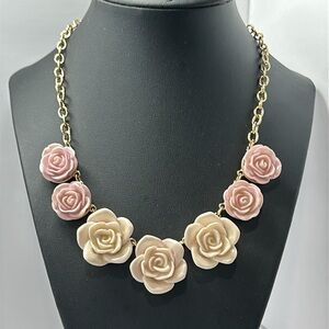 Elegant Floral Rose Necklace Charm